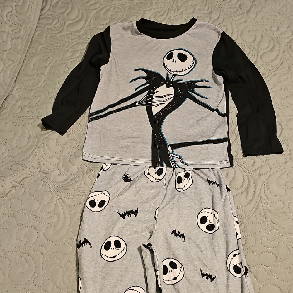 Disney Kids Nightmare Before Christmas Pajama Set In  Black and Gray